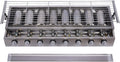 Commercial 8 Burner Gas Countertop Griddle with Smokeless Yakitori Grill, Adjustable Height LPG Propane Indoor Griddle, Removable Grill Net