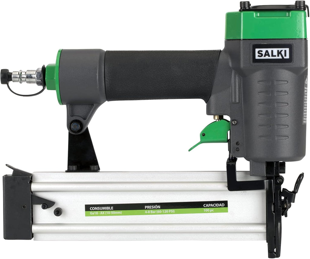 CSK B12 Compressed Air Nailer - Pneumatic Nail Gun, Wood Nailer for Carpentry, Compatible with BRAD AX 1.2 Nails from 10 to 50 mm