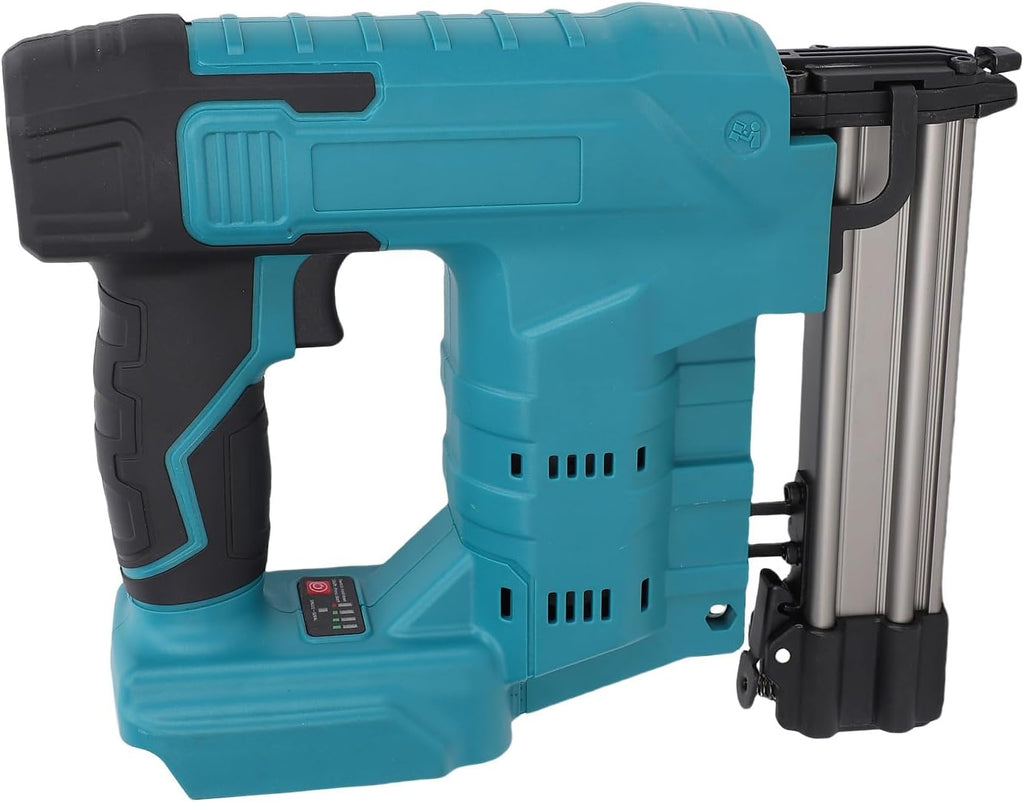 Cordless Brad Nailer, 20V Crown Stapler Electric Staples Guns with 100 F32mm Straight Nails,100 N Nails, Nail Gun for (Cordless Nailing Machine +200 Nails)