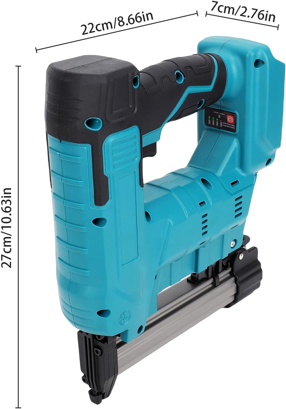 Cordless Nailing Machine with 2000mAh Batteries x 2, 60 Shots/min, Brushless Motor, Brad Nailer for Home Renovation Indoor Use, 2 in 1 Cordless Brad Nailer and (US Plug 100‑240V)