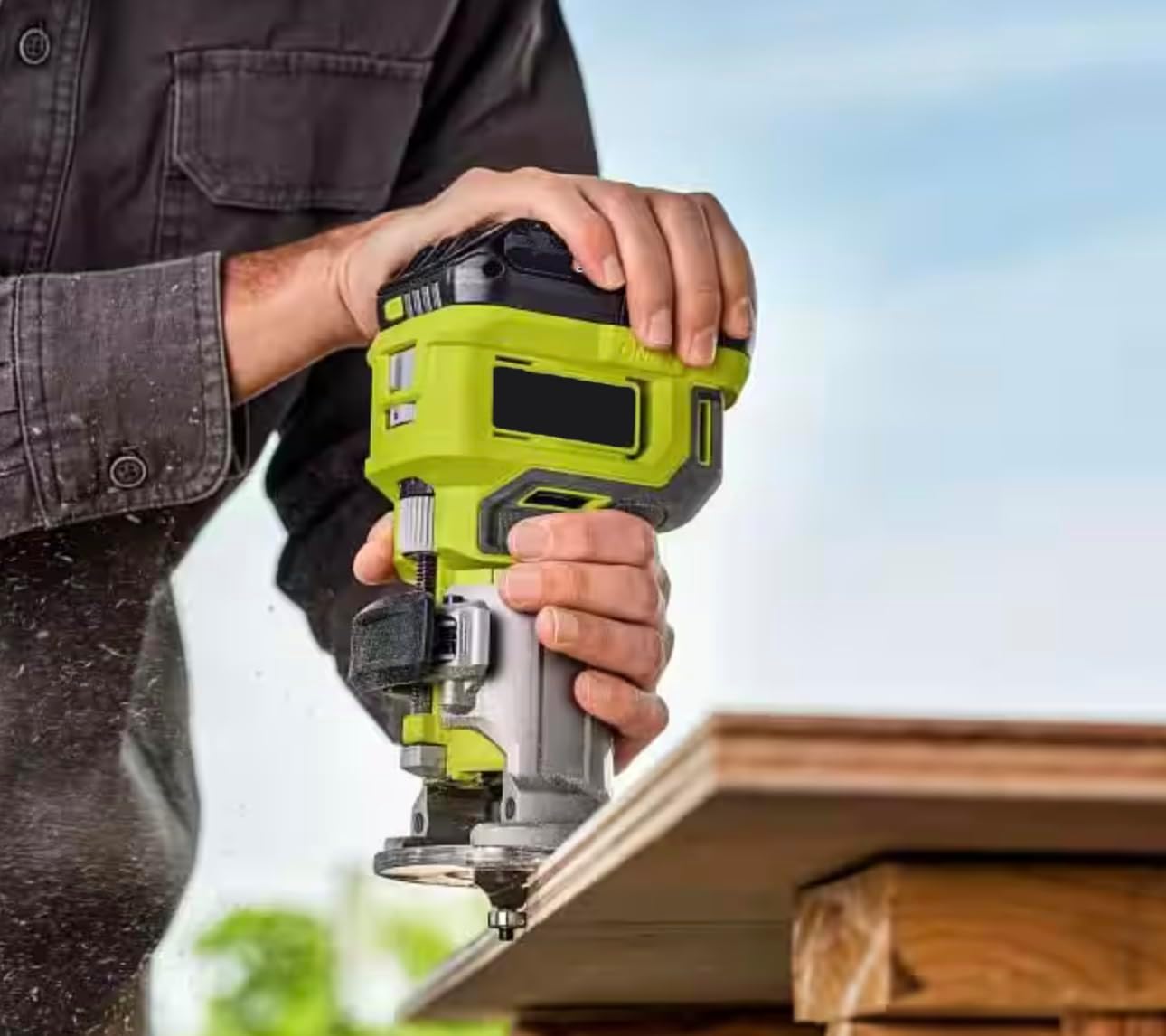 P321-PCL424B Fits for RYOBI 18V 18-Gauge Cordless AirStrike Brad Nailer with Compact Fixed Base Router (Tools Only)