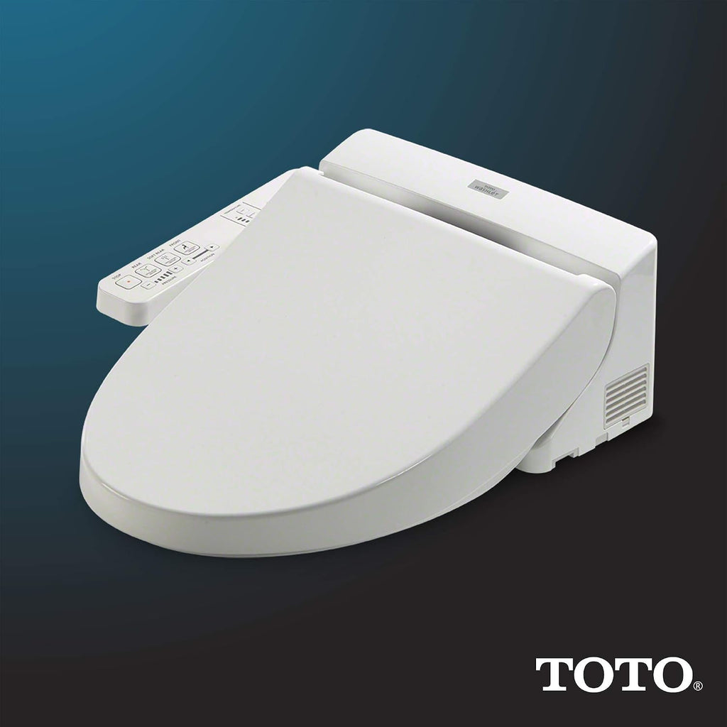 TOTO SW2034#01 C100 Electronic Bidet Toilet Cleansing Water, Heated Seat, Deodorizer, Warm Air Dryer, and PREMIST, Elongated, Cotton White
