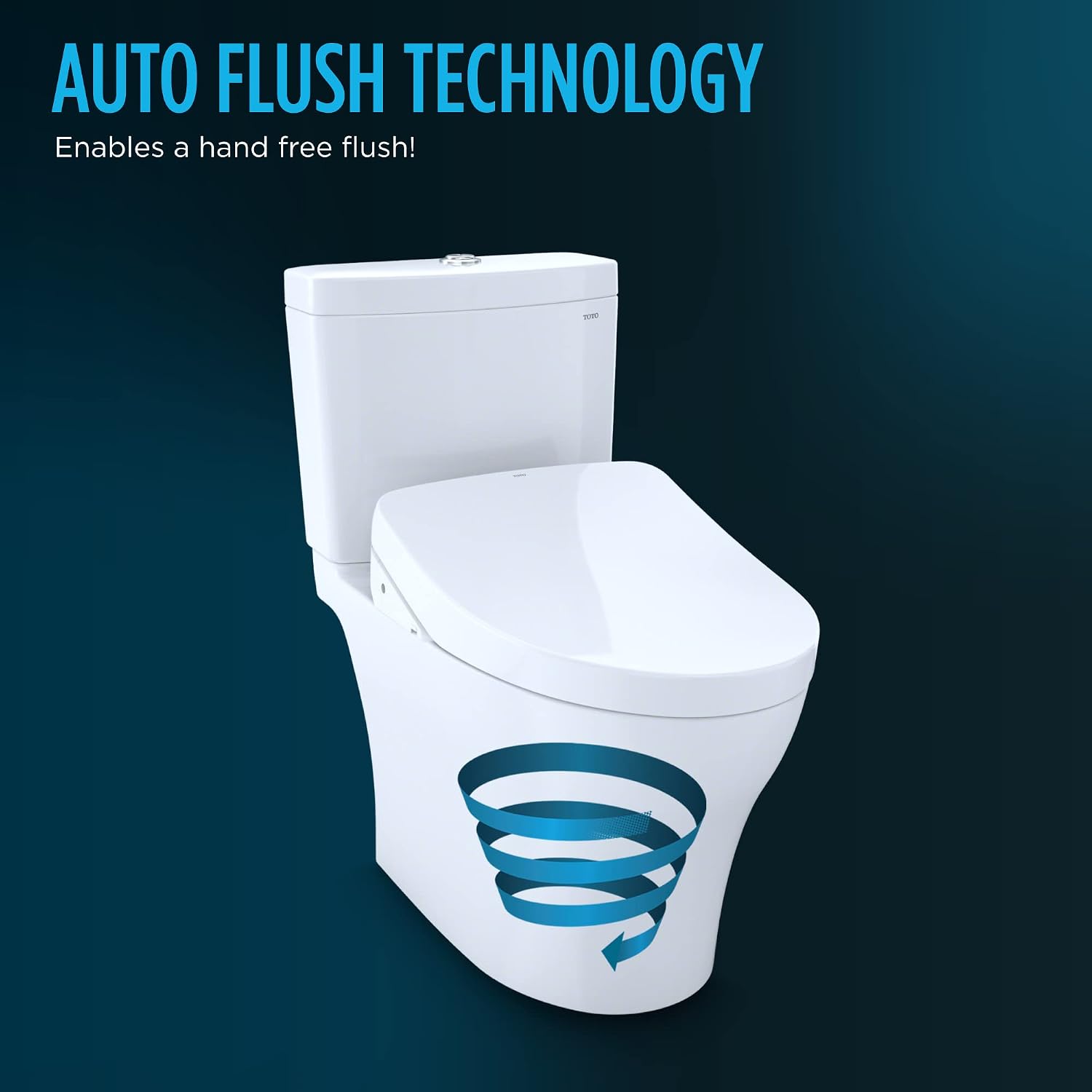 TOTO® WASHLET®+ Aquia IV® Cube Two-Piece Elongated Dual Flush 1.28 and 0.9 GPF Toilet with Auto Flush S550e Bidet Seat, Cotton White - MW4363056CEMFGNA#01