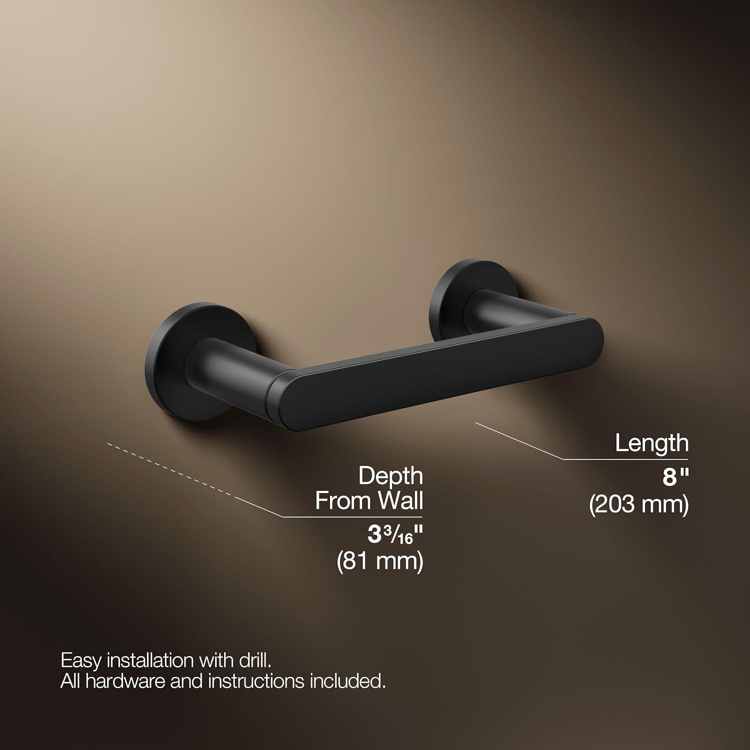Kohler 73147-BL Composed Pivoting toilet paper holder