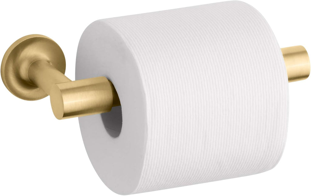 KOHLER 14377-2MB Purist® Pivoting Toilet Paper Holder, Vibrant Brushed Moderne Brass