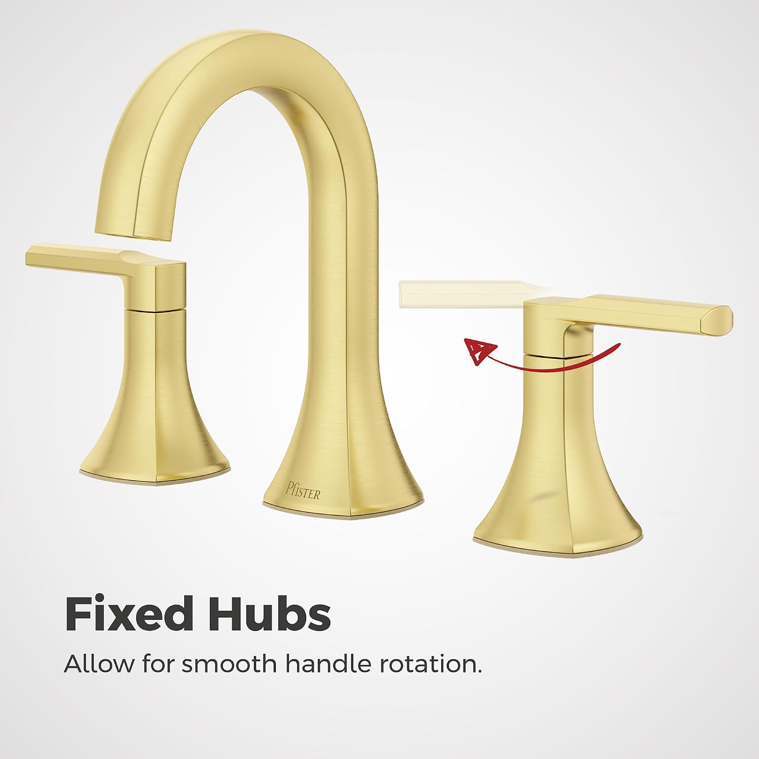 Pfister Vaneri 8 in Widespread Bathroom Sink Faucet 3 Hole 2 Handle Brushed Gold Vanity Faucet with Push & Seal Drain NSF Certified Water Efficient TiteSeal LF049VRIBG