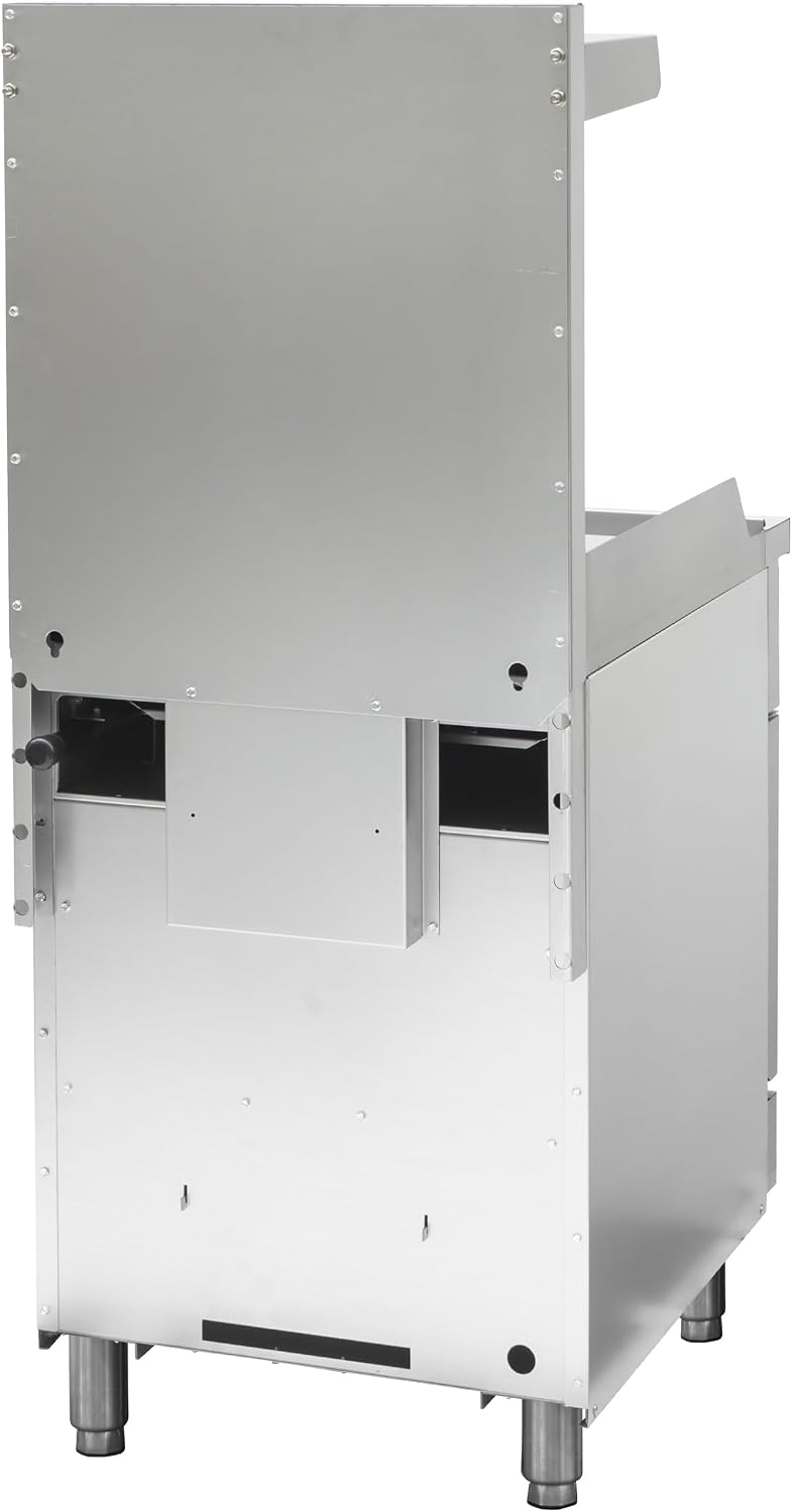 Kratos 24' Wide Commercial Gas Range with Griddle Top and 30,000 BTU Oven, Stainless Steel Griddle for Restaurants, Natural Gas