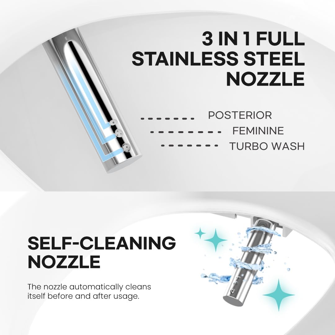 VOVO STYLEMENT TCB-8200SA Smart Toilet for bathrooms, Elongated One Piece Toilet with Auto Open/Close Lid, 1.12 GPF, Auto Dual Flush, ADA Chair Height, Heated Seat, Made in Korea