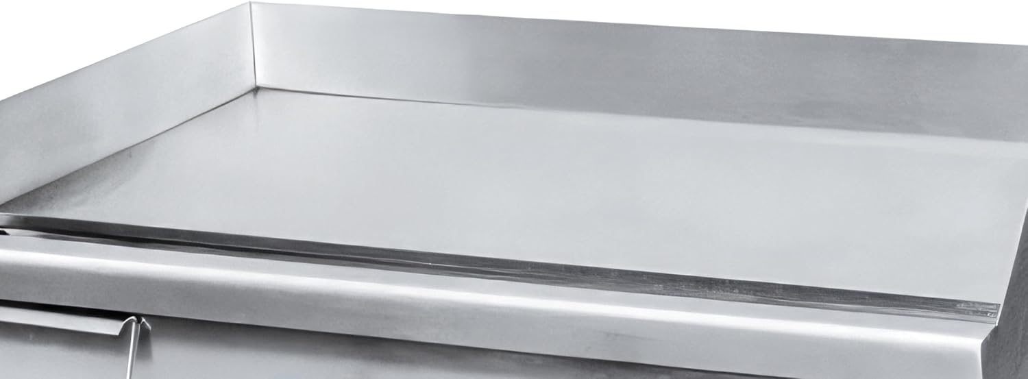 Adcraft 30' Countertop Electric Griddle with Thermostatic Controls and Heavy Duty with Temperatures ranging from 120-570 Degrees, NSF Certified, 220V, 30-inch, Stainless Steel