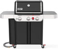 Weber Genesis E-330 Natural Gas Grill for Outdoor Cooking, 3 Burners, Black – Porcelain-Enameled Cast-Iron Grates, PureBlu Burners & Sear Zone