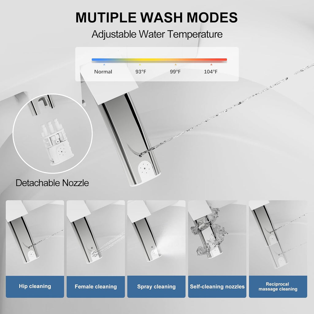 Smart Toilet with Bidet Built in, One Piece Toilet with Auto Soft Open&Close Lid&Seat, Foot Sensor, Auto Flush, Heated Seat, Warm Water&Dry, Night Light, Elongated Tankless Design Toilet for Bathroom