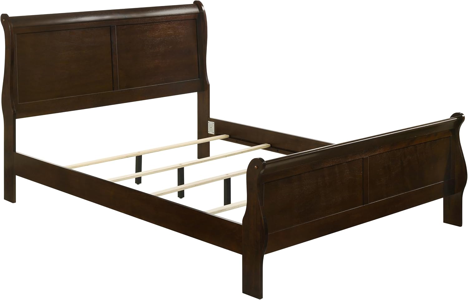 Coaster Home Furnishings Louis Philippe 5-piece Bedroom Set Eastern King Size Traditional Wooden Sleigh Bed Frame 47-Inch Panel Headboard Nightstand Dresser Mirror and Chest Brown 202411KE-S5