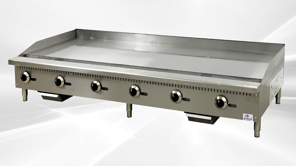Commercial Griddle 72' Countertop Natural Gas - 180000 BTU ETL TC-G72-H