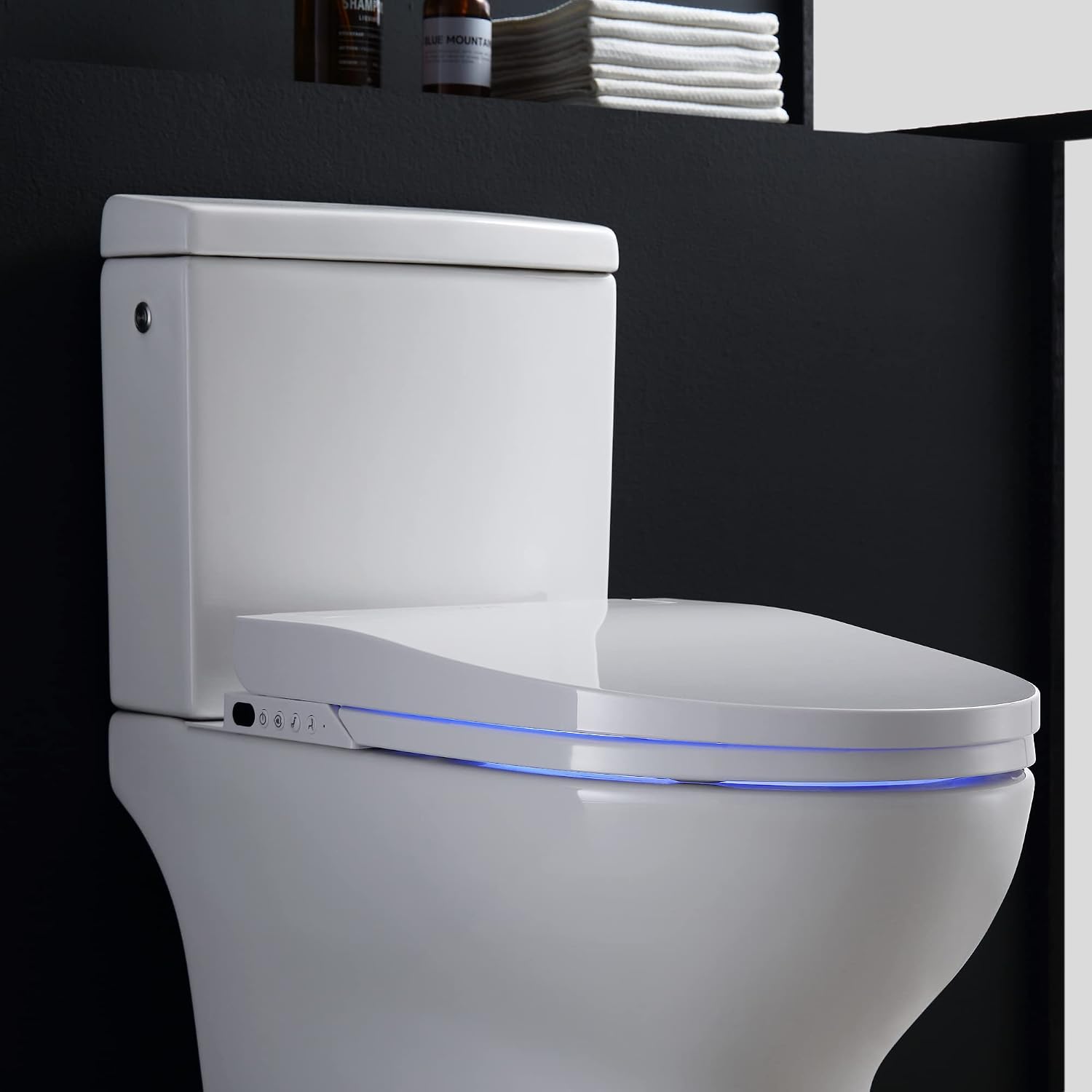 OVE Decors Wilma Smart Toilet with Integrated Bidet Seat, Heated Seat with Auto Flush and Warm Water and Multi Function Remote Control, White