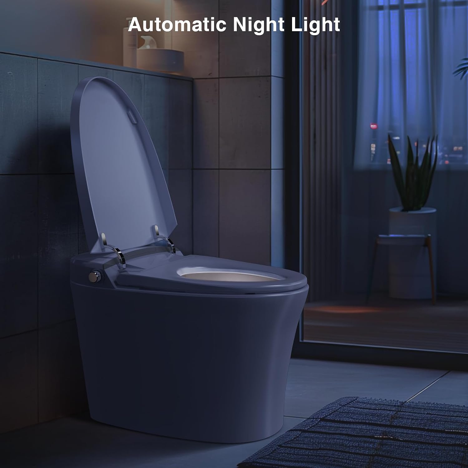 Smart Toilet with Bidet Built In,Heated Seat & Dual Auto Flush,1000 Gram MaP Flush Score,Foot Sensor, Tankless Modern Elongated Electric Toilet with Warm Water Wash.