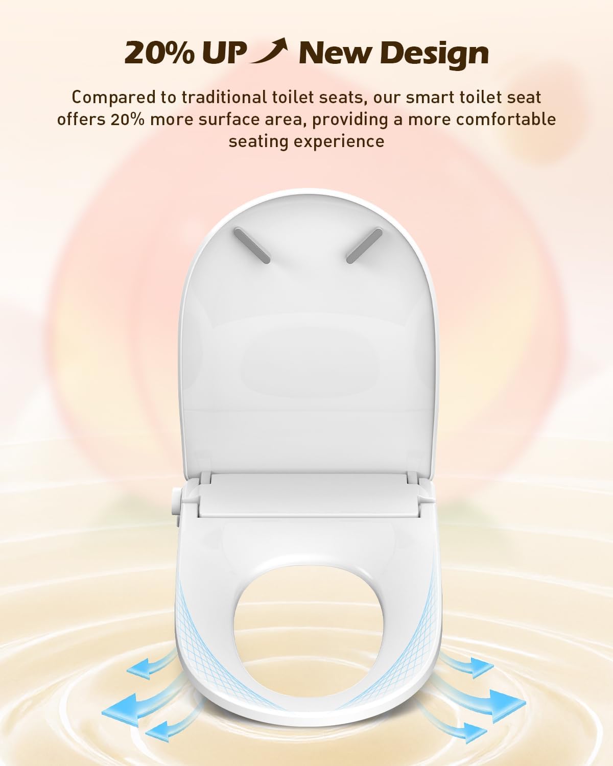iliD Smart Max Bidet Toilet Seat, Electric Elongated Ecoseat with Four Cleaning Modes, Auto Open/Close, Wider Seat, Ultra Slim, Female Wash and Rear Wash