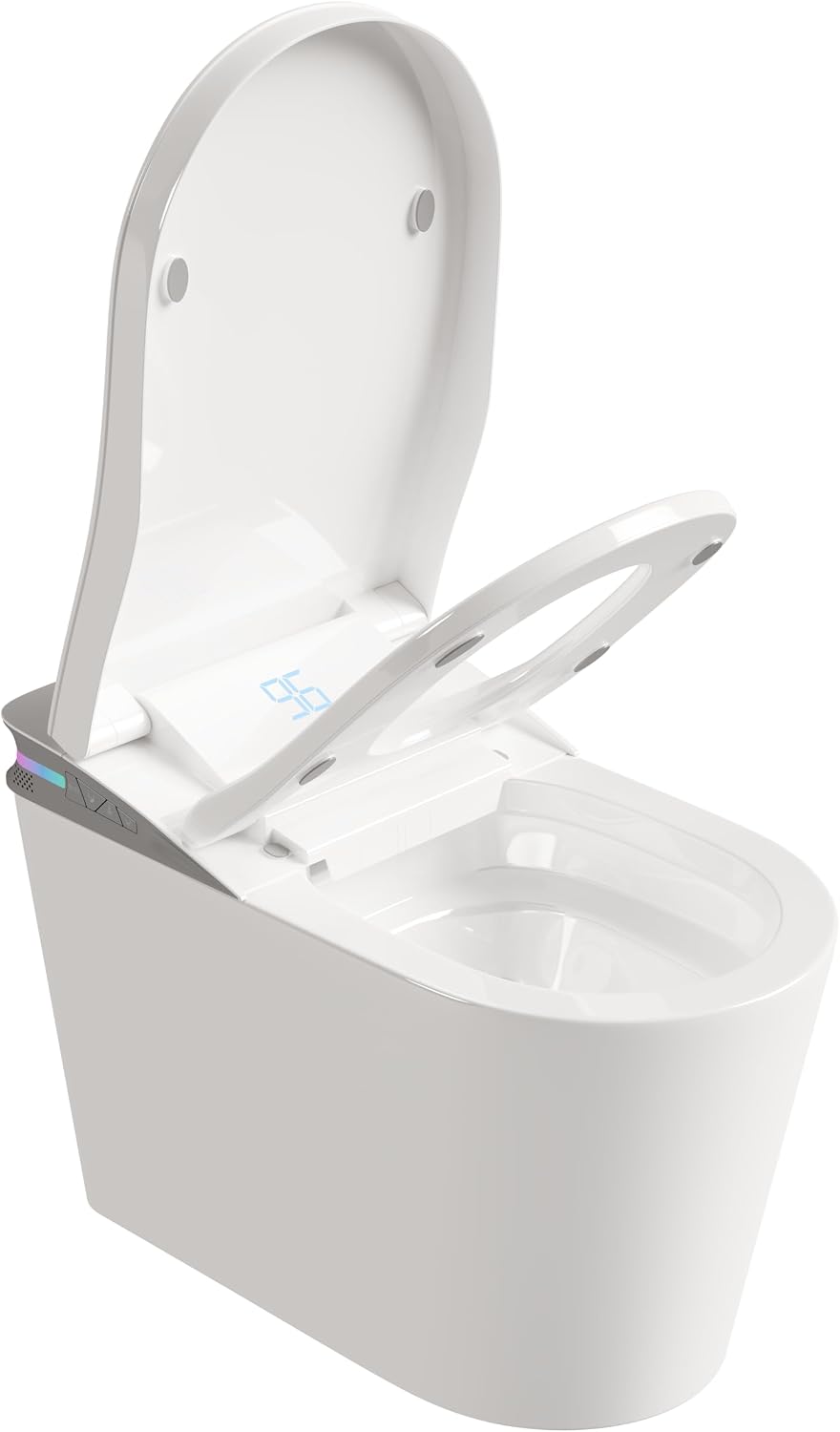 Eridanus One Piece Smart Toilet with Bidet Built in, Electric Bidets with Warm Water Sprayer and Air Dryer, Auto Flush & Lid, ADA Height Elongated Heated Seat, Foot Sensor, Modern Tankless Toilets