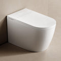 BONSAM Smart Toilet with Auto Open/Close Lid, Modern Toilet with Bidet Built In, Foam Shield, Auto Flush, Warm Water&Dryer, Self-Cleaning Heated Seat Toilet with Remote Control for Seniors & Families.
