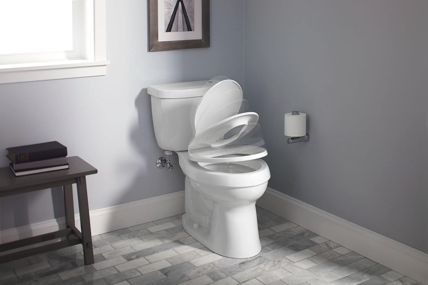 TRANSITIONS® NIGHTLIGHT Q3 TOILET SEAT, Non Ready Latch, Elongated, WHITE