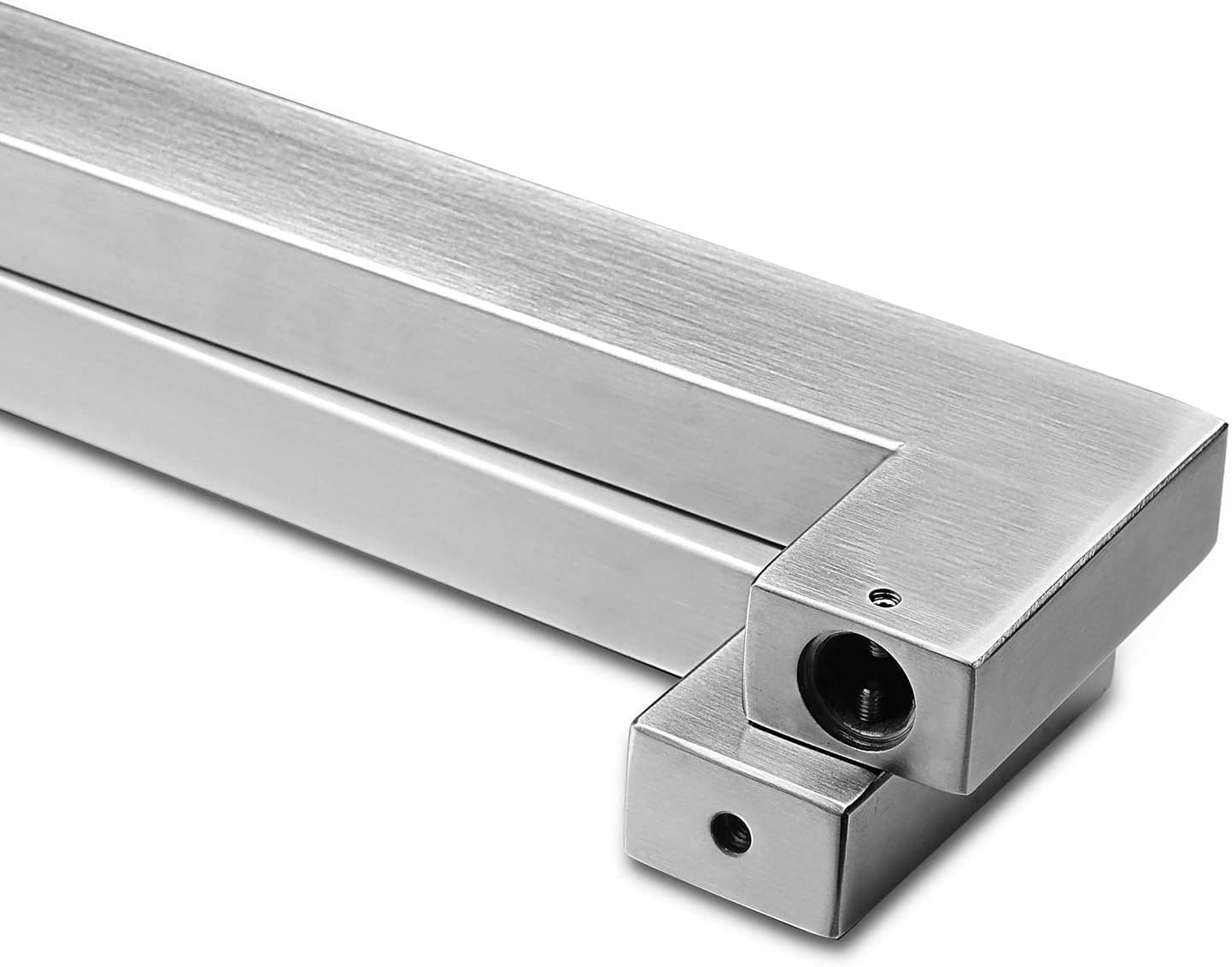 Ranbo Squared-Shaped/Rectangle 71' Large Push Pull Door Handle, Back to Back,1762mm (69 3/8 inch), 1.2 mm 304 Stainless Steel, for Barn Front Wood Shower Commercial Entrance Door,Brushed Nickel