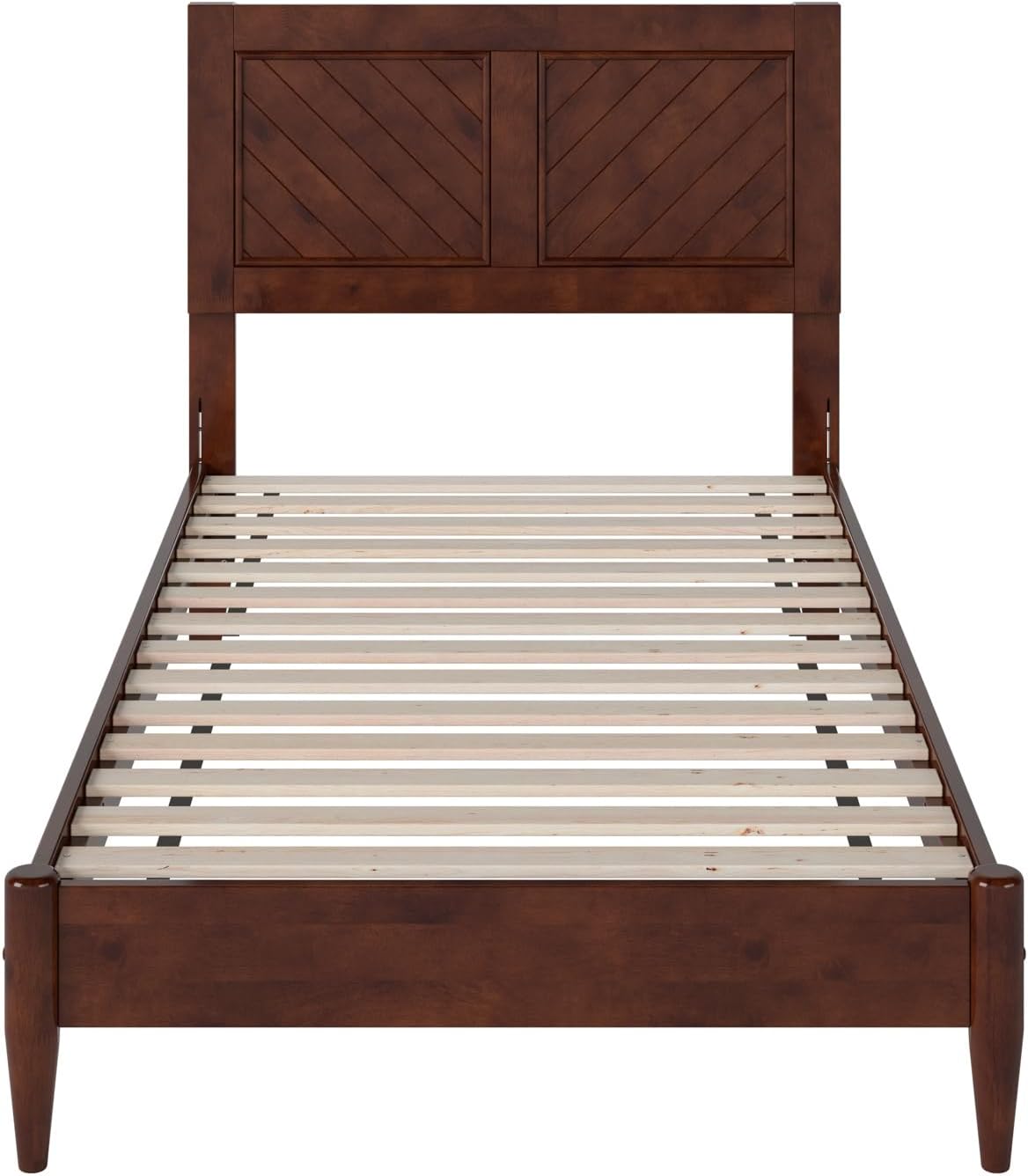 AFI, Berkshire Twin Solid Wood Low Profile Platform Bed, Walnut