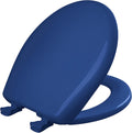 Bemis Classic Colors Slow Close Toilet Seat, Easy Clean Hinges and Durable Plastic Seat, Made in USA, Round, Colonial Blue