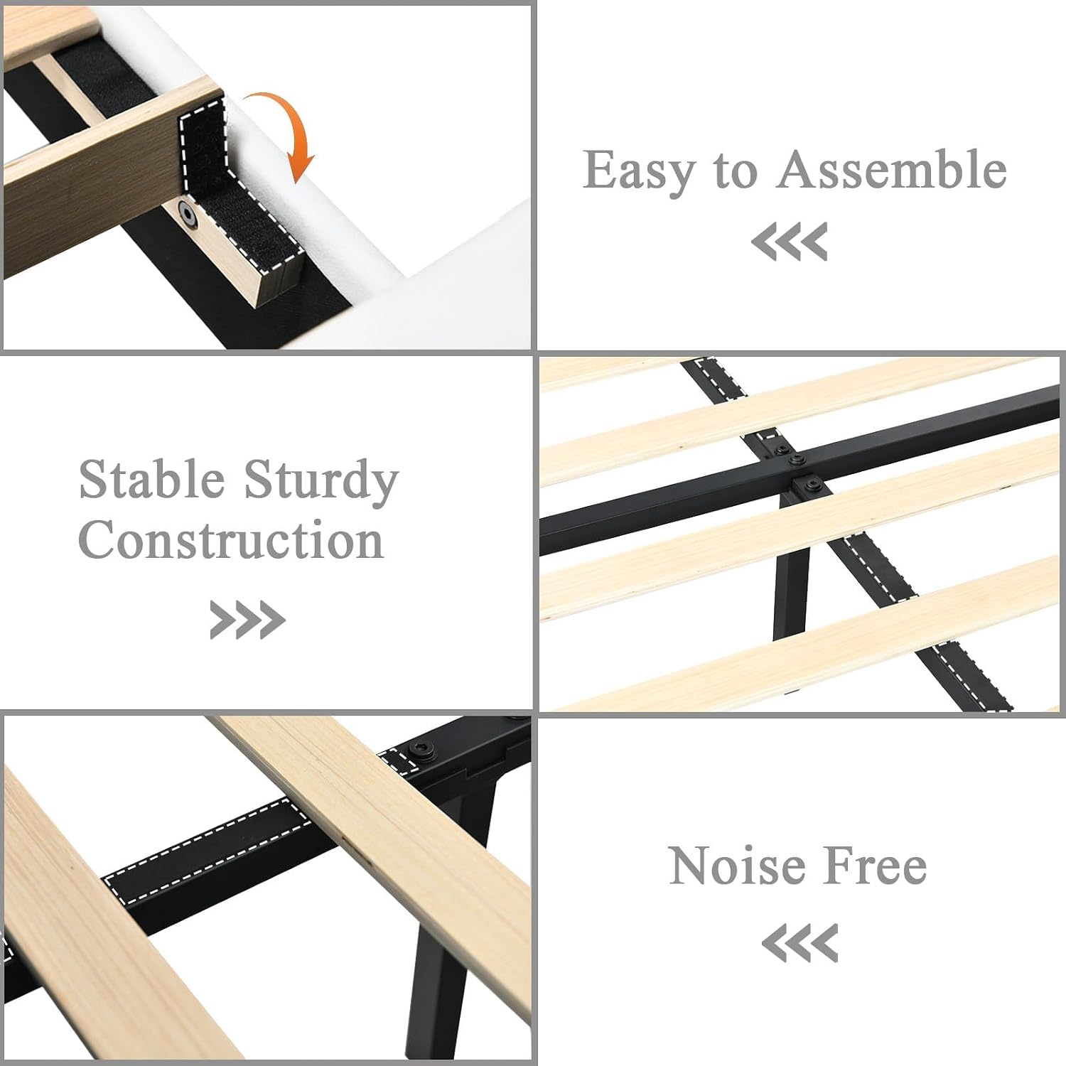 HOMBCK King Size Bed Frame with Diamond Velvet Headboard, Upholstered Bed Frame King with Wooden Slats Support, No Box Spring Needed, Noise Free, Easy Assembly, White