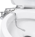 Brondell SMB-25 Side Mounted Manual Bidet Attachment for Toilet Seats with Adjustable Sprayer and Water Pressure, Thin Profile, Chrome (Dual Temperature), X-Large