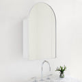 TEHOME 20 x 30'' Polished Nickel Arched Bathroom Medicine Cabinet with Mirror Recessed and Surface Mount Medicine Cabinet Mirror