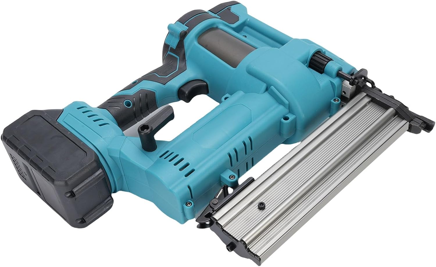 Luocute 2 in 1 Cordless Nail Gun Straight and U Staple Battery Powered Brushless Brad Nailer for DIY Woodworking and Home Installation
