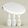 TUSHY Oasis Elongated Brushed Nickel Bidet Seat & Toilet Spray Variety Pack