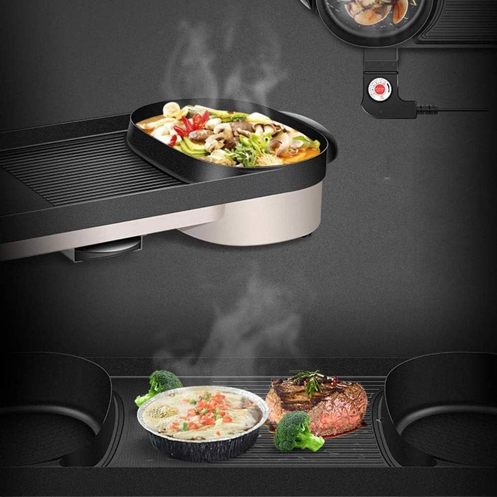 Electric Grill,Indoor Hot Pot Multifunctional, Barbecue Integrated Function 涮 Machine