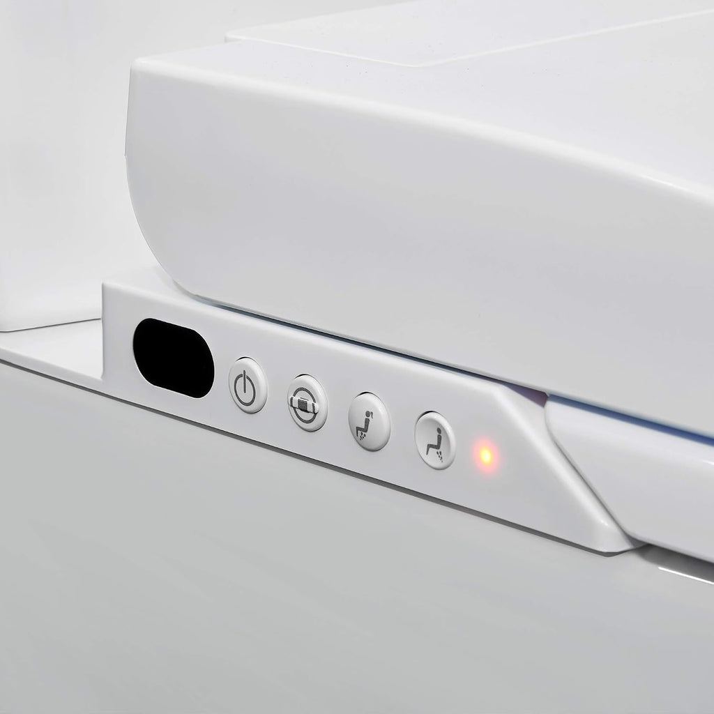 OVE Decors Wilma Smart Toilet with Integrated Bidet Seat, Heated Seat with Auto Flush and Warm Water and Multi Function Remote Control, White