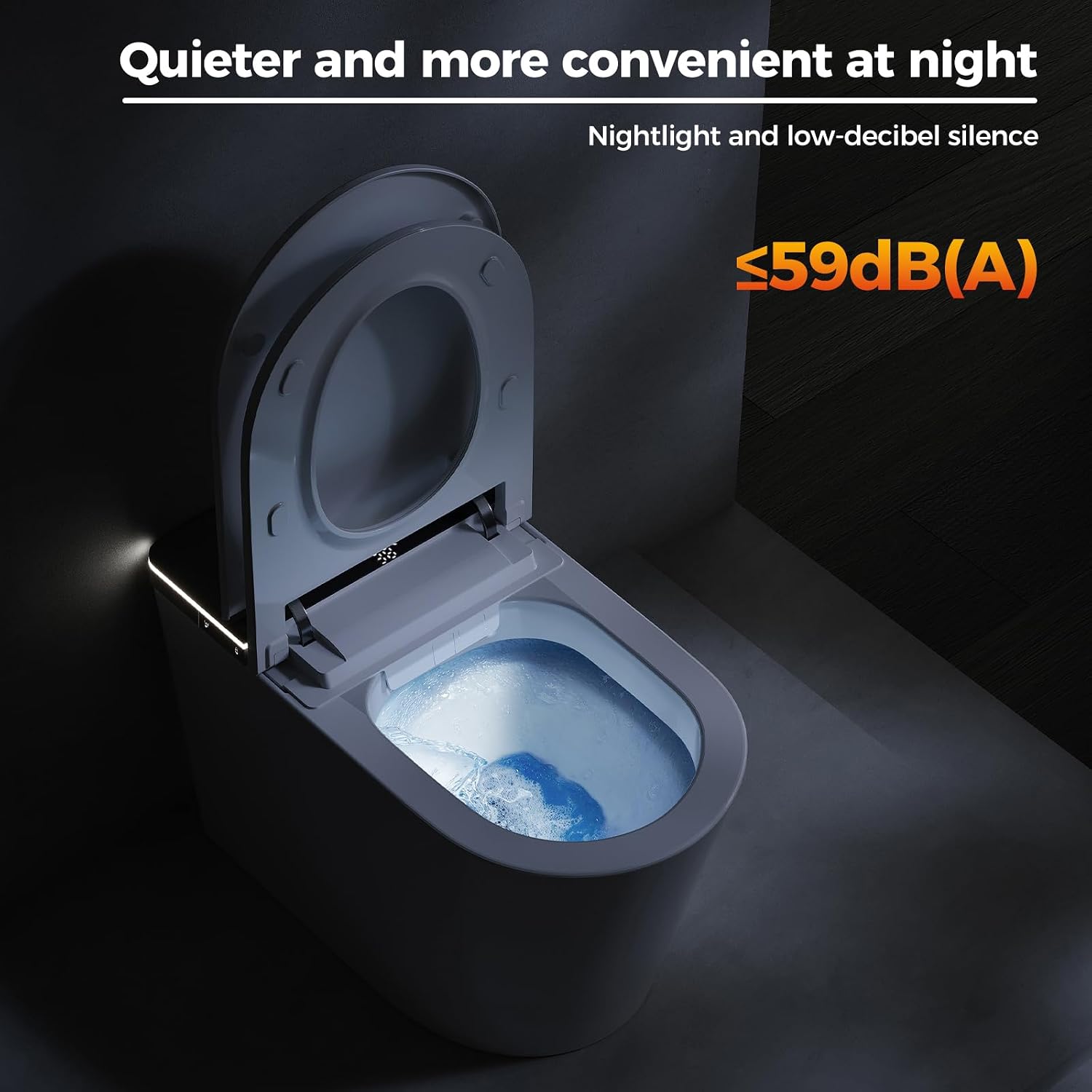 Smart Toilet with Bidet Built in,One Piece Japanese Toilet for Bathroom with Remote Control,Modern Elongated Toilet with heated toilet seat,bidet warm water,Auto Open/Close Lid