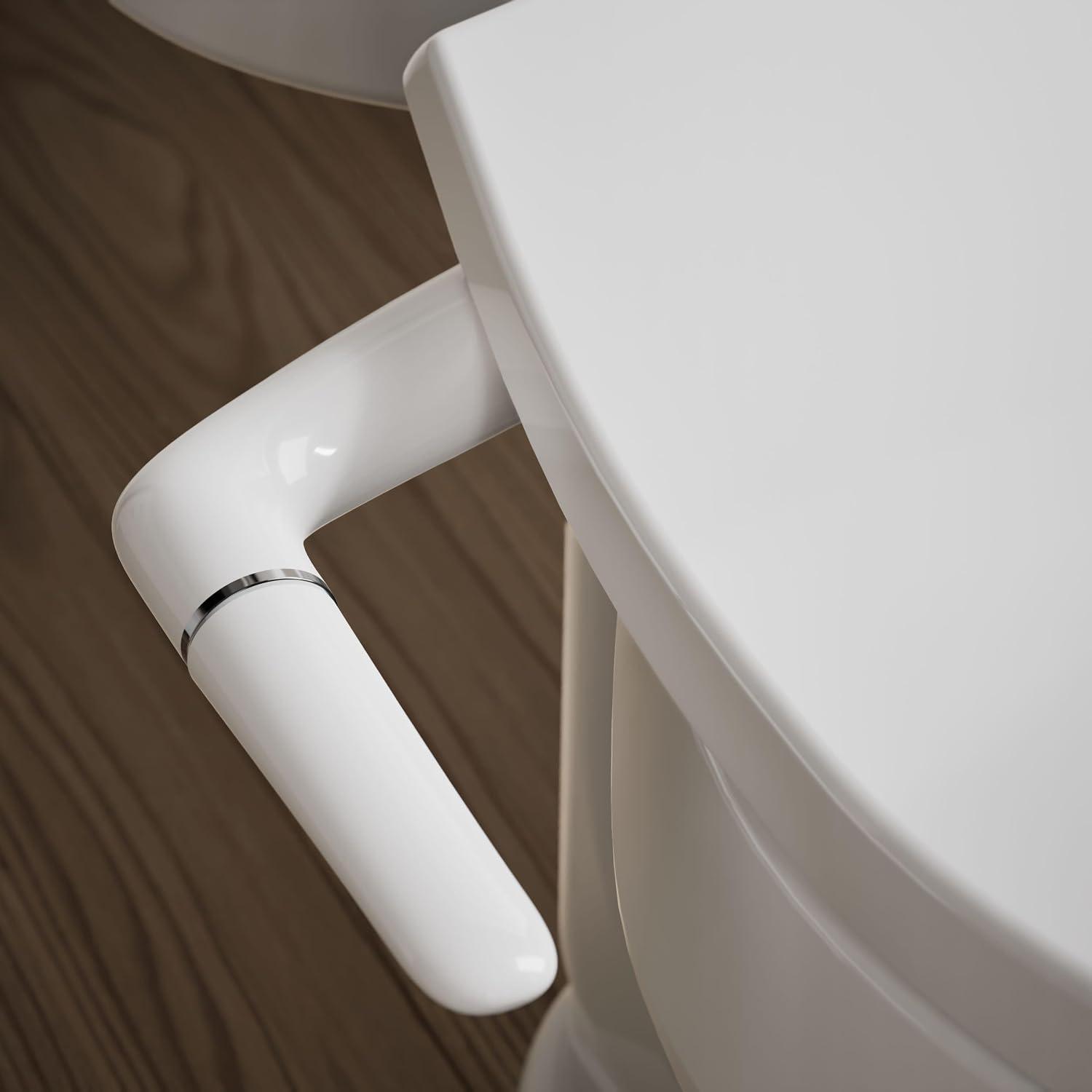 Kohler PureWash M250 Manual Round Bidet Toilet Seat, White, Quiet-Close Lid Prevents Slamming, Easy Installation with Quick-Release Hinges, Adjustable Spray Position & Pressure