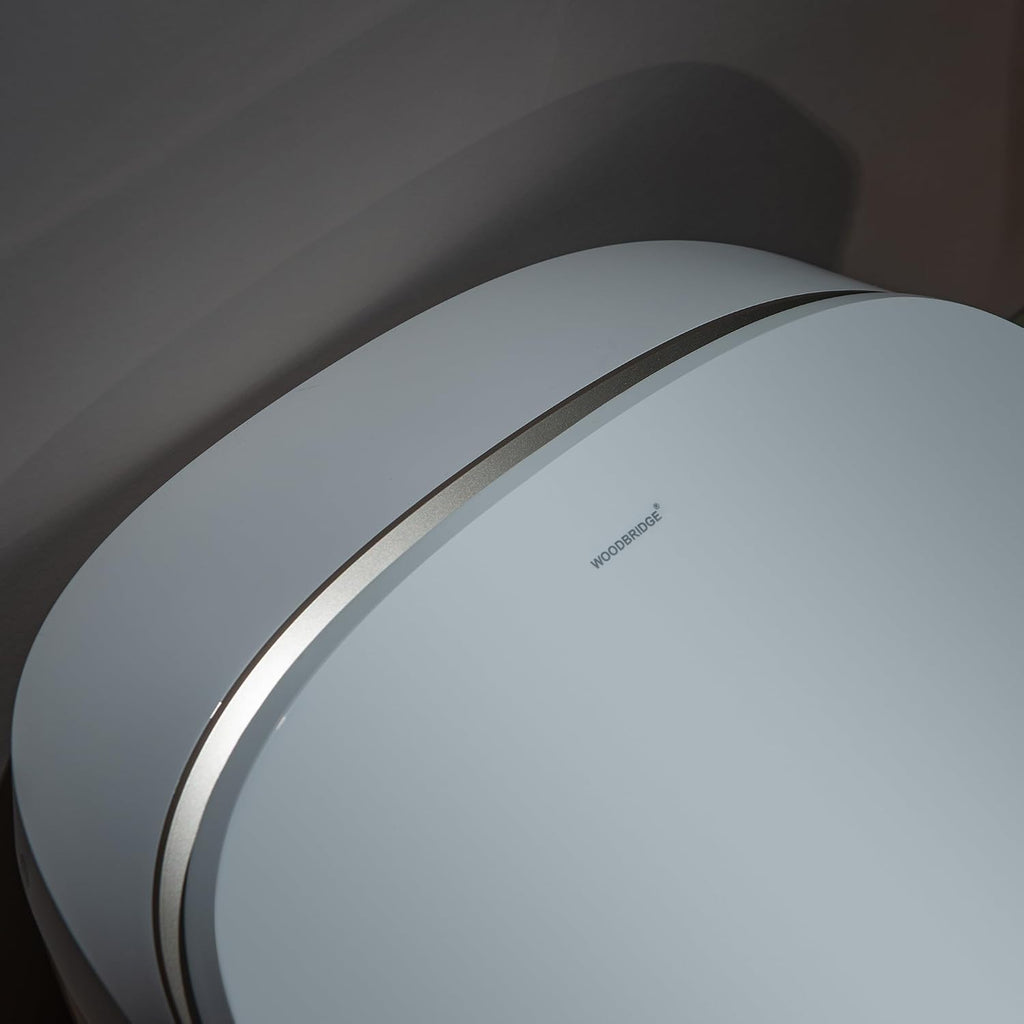 WOODBRIDGE Smart Toilet with Auto Open/Close Lid, Foot Sensor Operation,Dual Auto Flush, Heated Seat, Power Outage Flush,Hygienic Wash,Night Light,LT610