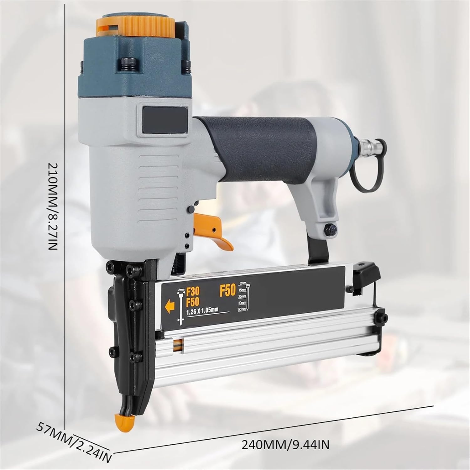 Air Nailer Carpenter Pneumatic Nail Tool T50 F50 440K 16Ga/18Ga Air Brads Nailer Nail Depth Adjustment Ergonomic And Lightweight