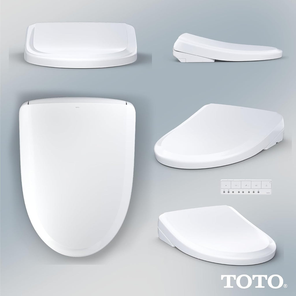 TOTO® WASHLET®+ S7A Electronic Bidet Toilet Seat, EWATER+® Bowl and Wand Cleaning, Auto Open and Close Classic Lid, Elongated, Cotton White - SW4734AT40#01