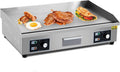 29'X19'x9' Oversized Electric Griddle Pan - Dual-Control Stainless Steel Flat Top Grill, Large Countertop Food Cooktop for Catering, Home Parties & Weddings (Silver)
