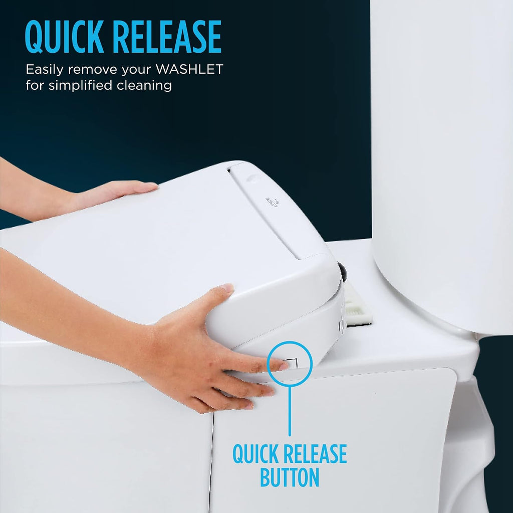 TOTO SW2014#01 A100 WASHLET Electronic Bidet Toilet Seat with SoftClose Lid, Elongated, Cotton White