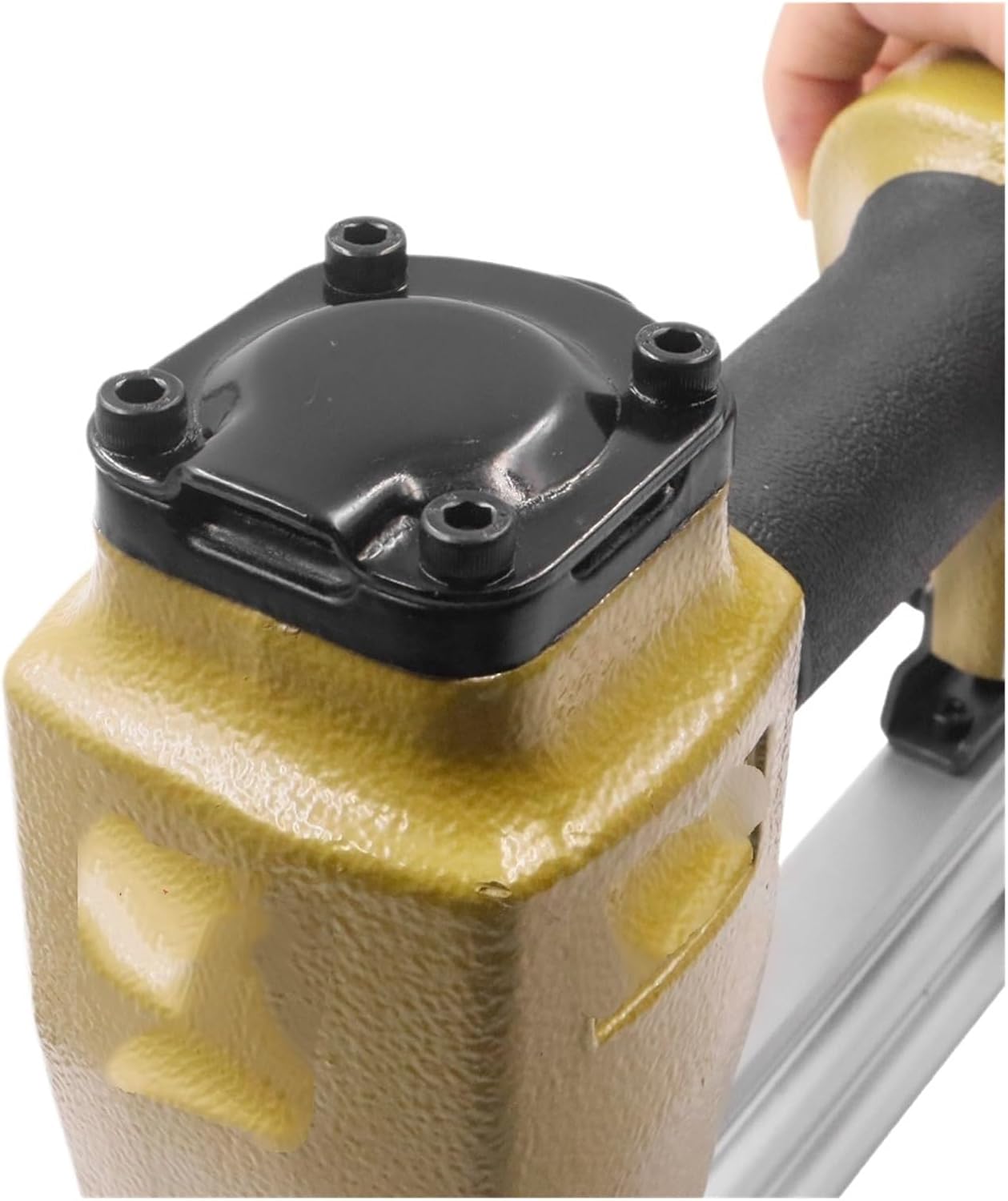 Oil-Free Pneumatic Staple Gun Heavy-Duty Stapler Pneumatic Air Stapler 18GA Nail Brad Nailer Pneumatic Nails Gun F50B(AP Male Air Inlet)