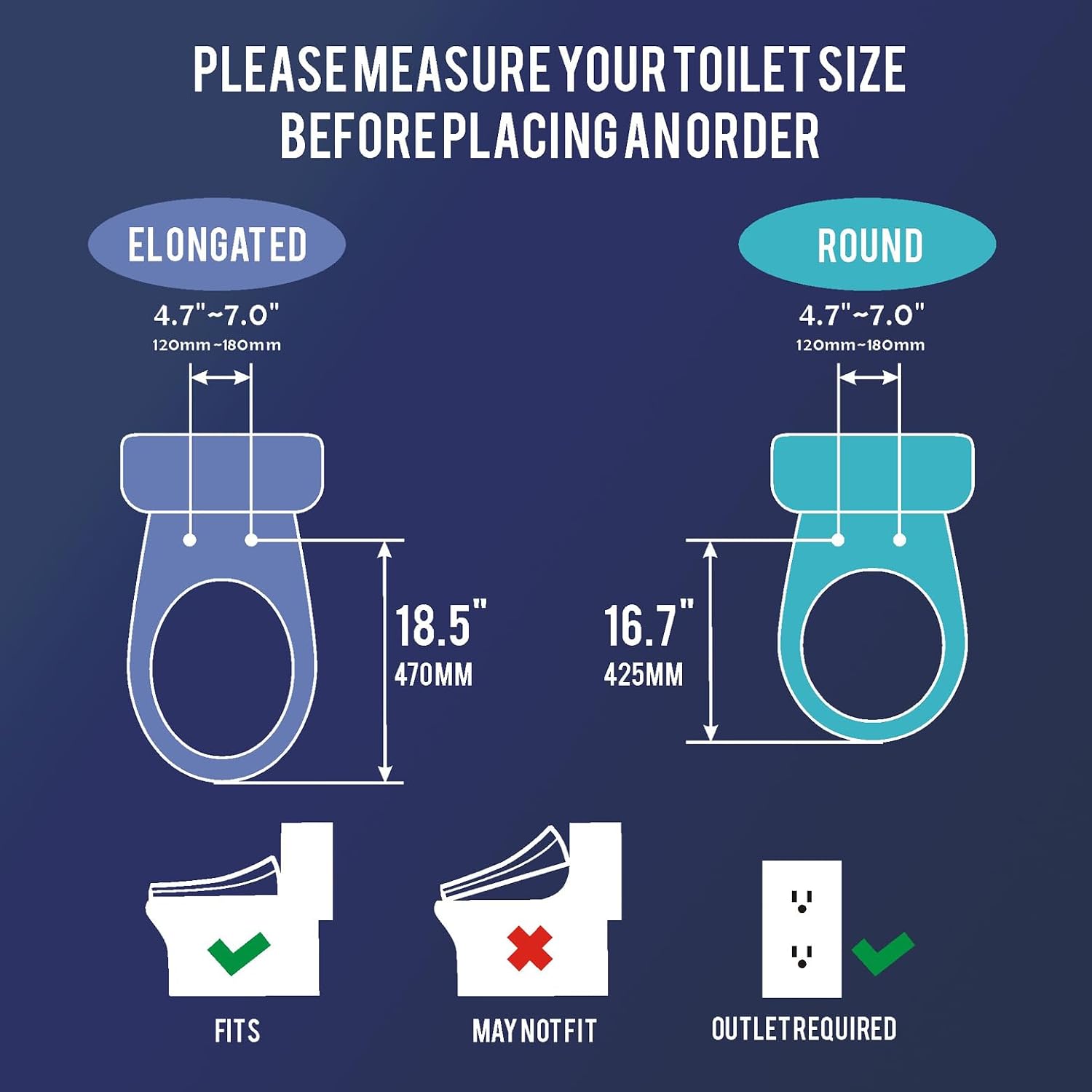 WLJBIDET Toilet Bidet Seat, Instant Warm Water, Self-Cleaning Nozzle, Multiple Spraying Modes, Electric Heated Seat, Warm Air Drying, Soft Closed Lid, Display Screen, Requires Electricity, Elongated