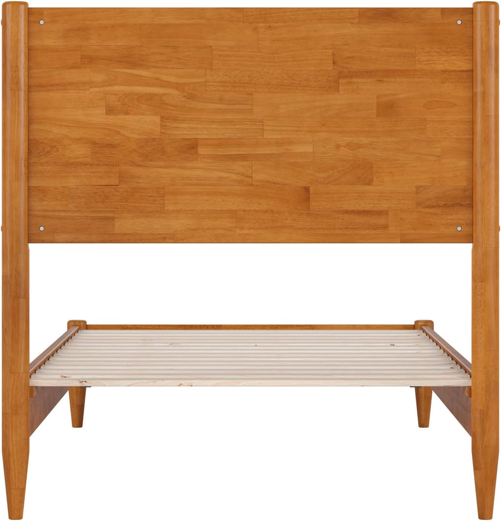 AFI, Pasadena Twin XL Solid Wood Low Profile Platform Bed, Light Toffee