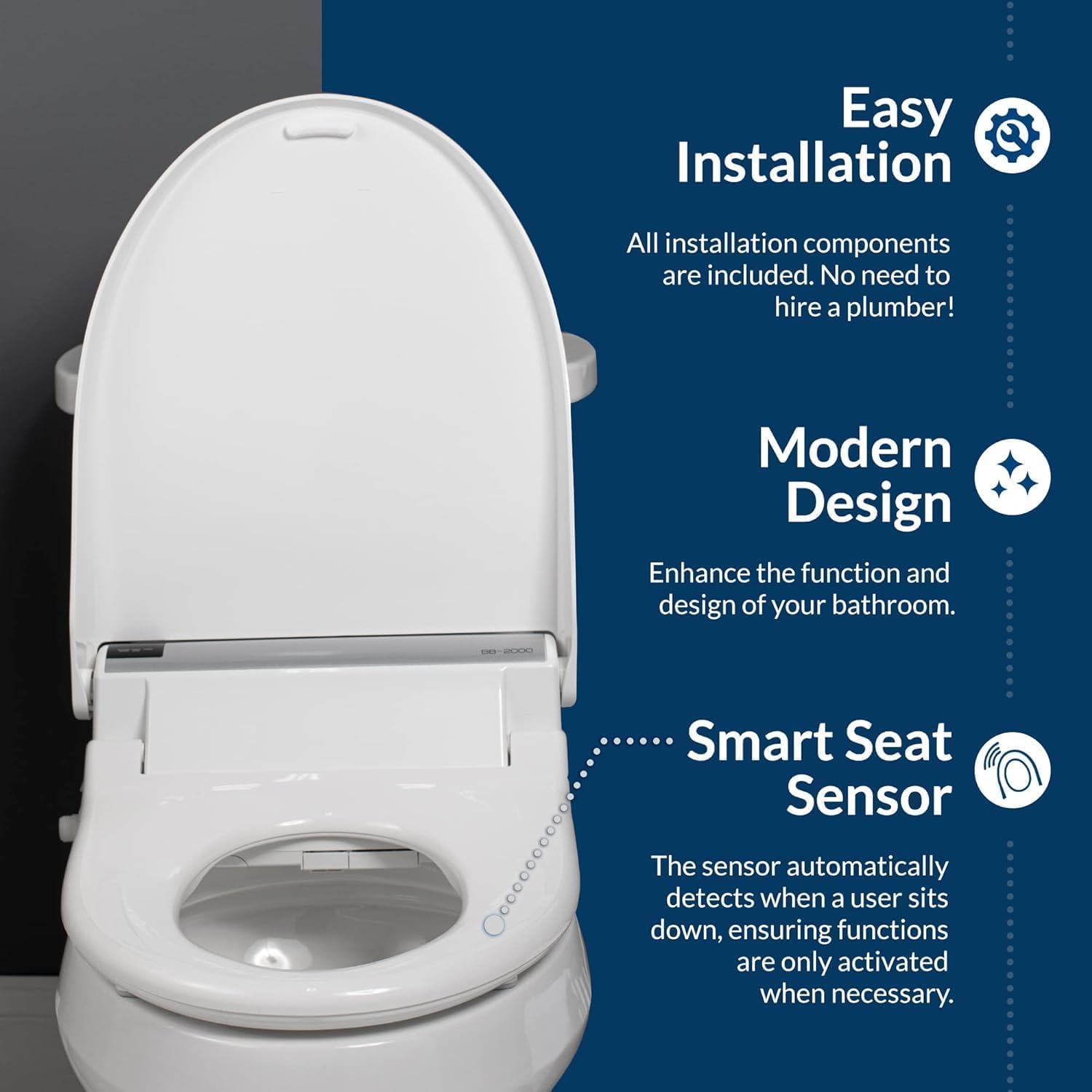 X7 Bidet Toilet Seat, Elongated Bidet Attachment for Toilet Warm Water with Soft Close, Electric Heated Bidet Seat with Water Filtration