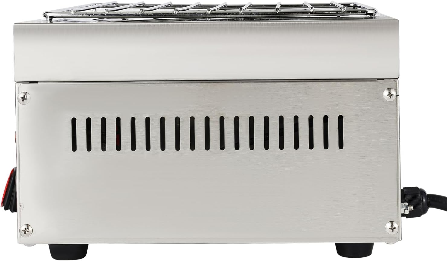 Electric Grill,Barbecue Smokeless Indoor Grill,110V 1.5KW Commercial Electric Countertop Griddles Stainless Steel Adjustable Temperature Control 32-446 ° F for Home or Restaurant Use,Silver