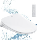 AQUATIZ Elongated Smart Toilet Bidet, Electric Toilet Seat with Self-Cleaning Nozzle, Adjustable Warm Water, Deodorizer, Air Dryer, LED Night light (Remote Control)