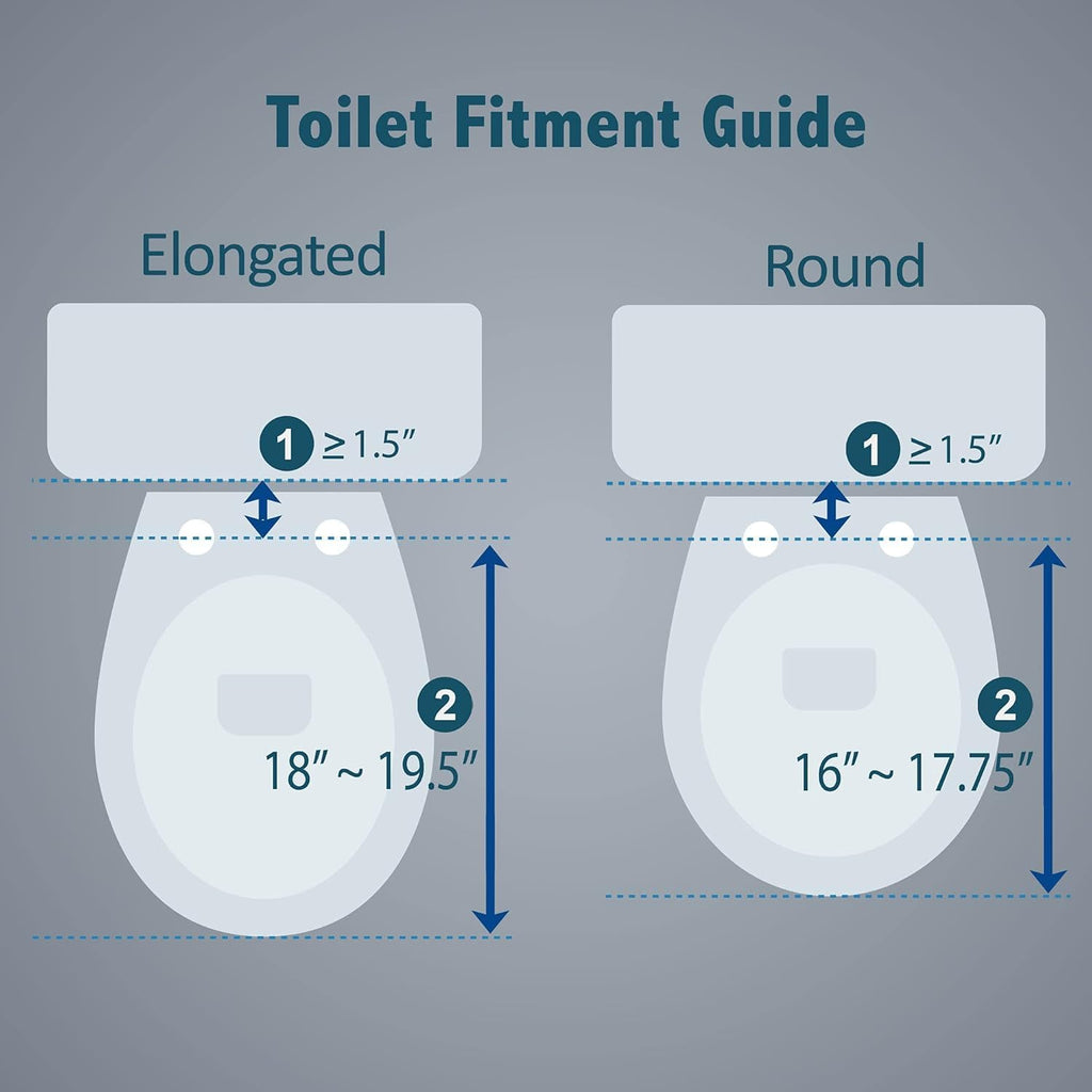 GL-3 Smart Bidet Toilet Seat - Elongated Electric Bidet, Heated Seat, Warm Air Dryer, Full Stainless Steel Self-Cleaning Nozzle, Intensive Wash & Sitz Bath