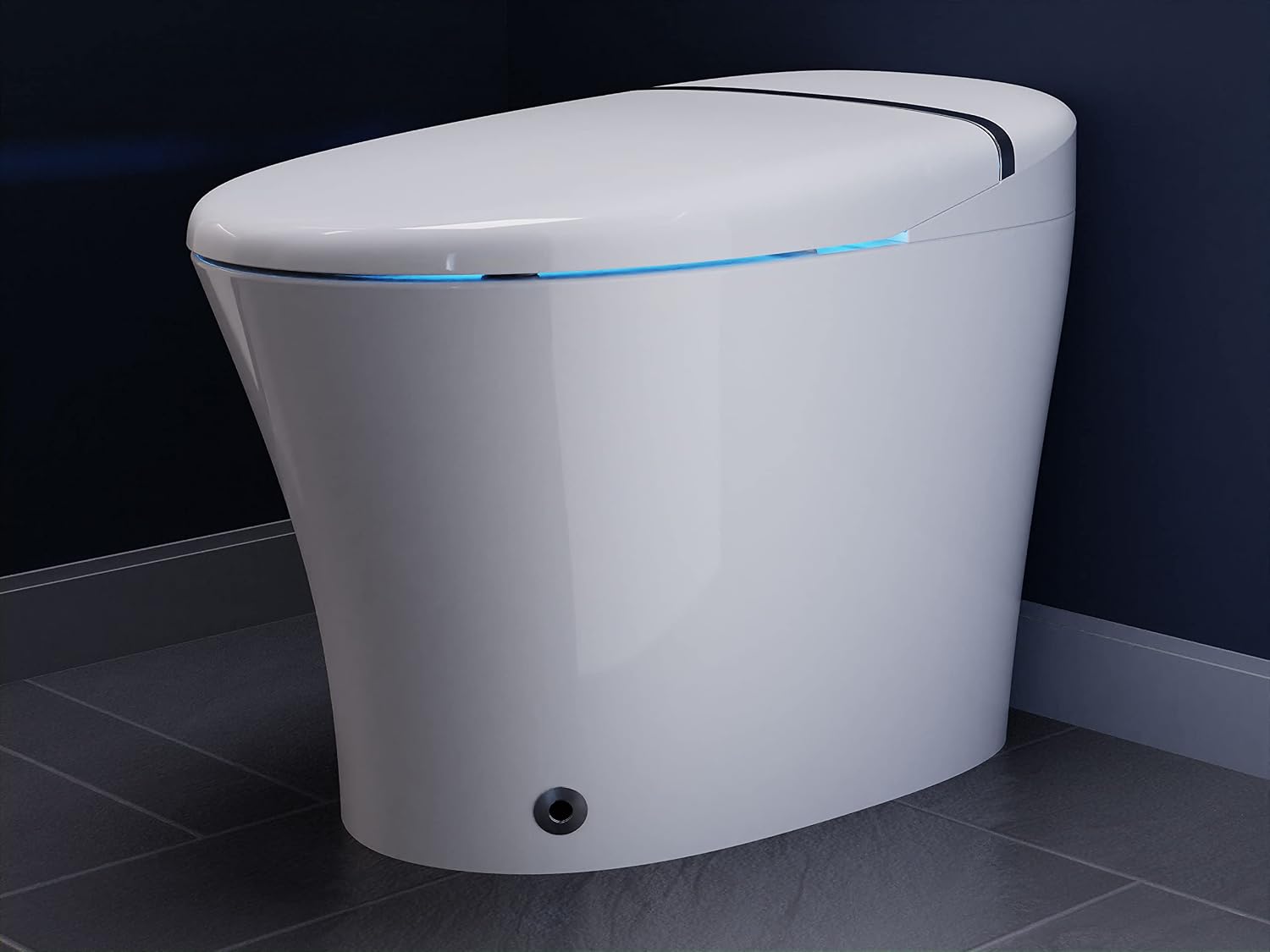ANZZI One-Piece Smart Bidet Toilet Elongated 1.28 GPF White with Remote Control, Auto Flush, Heated Seat, Warm Water Wash, Dryer and Deodorizer, Foot Sensor Flush Envo Aura Series | TL-STSF851WH