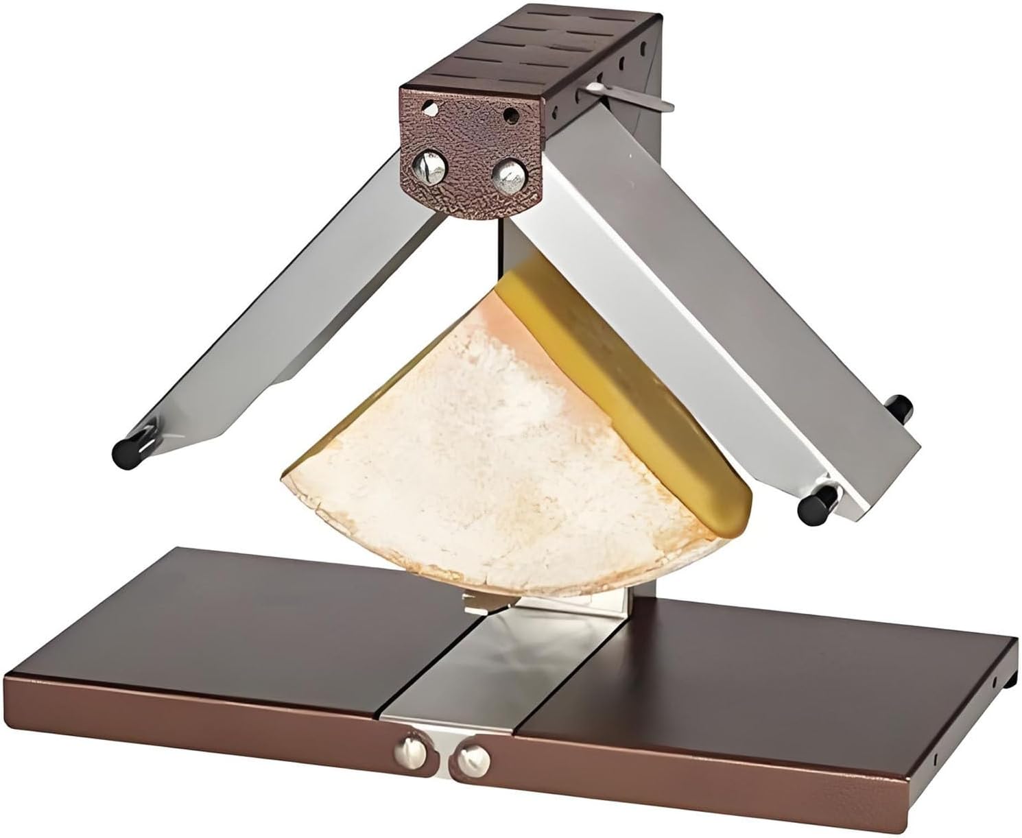 Commercial Cheese Melter Machine,Multi-Function Electric Raclette Cheese Melter,1000W Dual Heating for Half Round, Blocks & Wedges,0-90° Adjustable Foldable Electric Melt Station