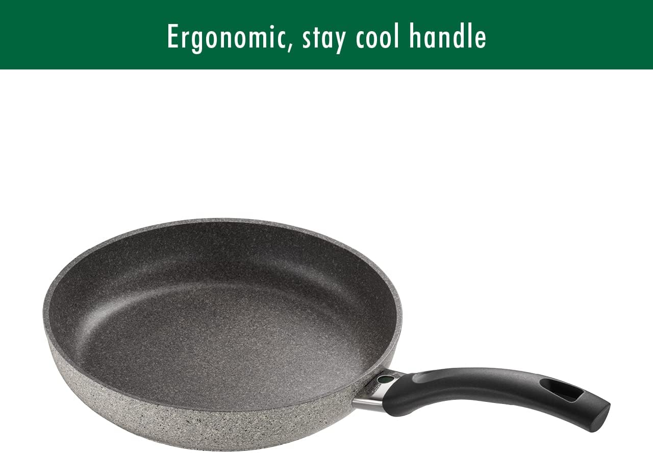 Ballarini 75001-652 Parma Forged Aluminum Nonstick Cookware Set, 10-Piece, Granite